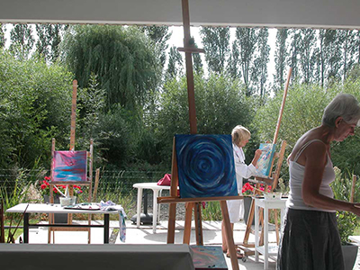 Workshop schilderen aan Belgische kust